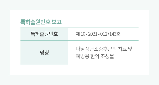 특허출원번호 보고