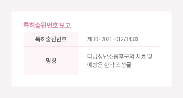 특허출원번호 보고