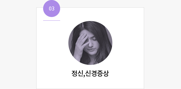 산후풍 신경·정신 증상 — 두통, 현훈, 심계정충, 건망, 흉민,불면, 불안, 다몽, 우울 증상 도식